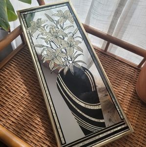 Vntg Sunwest Screen Graphics etched mirror